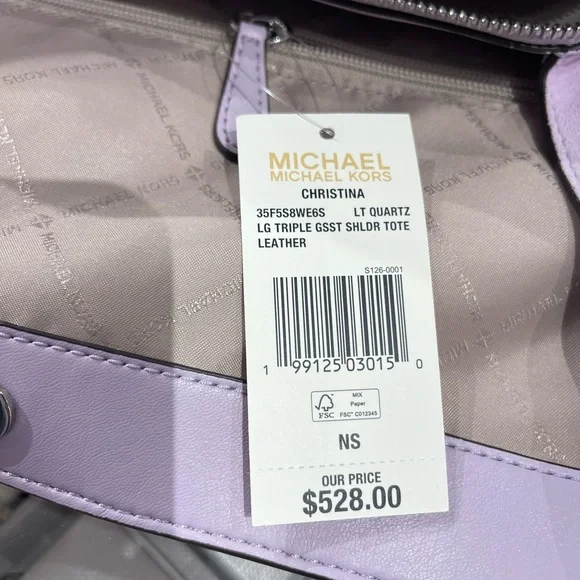 MICHAEL KORS Christina Large Suede Triple Gusset Shoulder Tote Bag
Lt Quartz
NWT - Picture 8 of 16